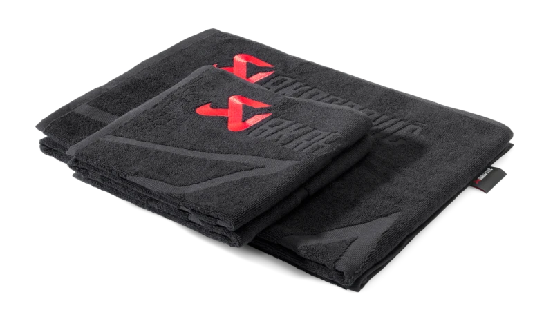 Akrapovic Towel Set - Black w/ Red Logo