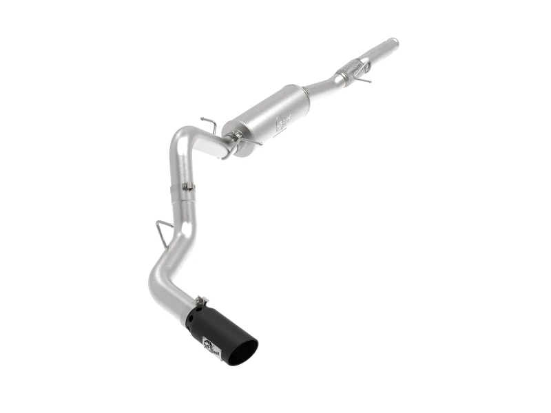 aFe Apollo GT Serie 4 Zoll 409SS Kat-Schalldämpfer-System mit schwarzer Spitze 14-18 GM Silverado/Sierra 1500 V8-6.2L