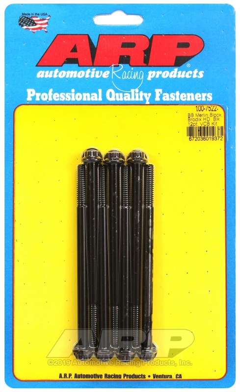 ARP Ventildeckel-Schraubensatz für Merlin Block Brodix Kopf BB 12pt