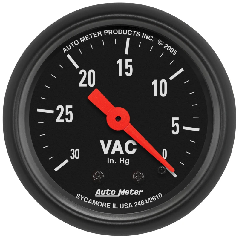AutoMeter Gauge Vacuum 2-1/16in. 30Inhg Mechanical Z-Series