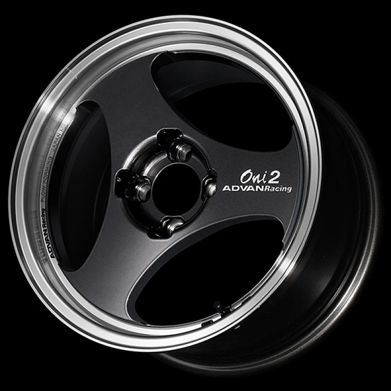 Advan ONI2 14x5.5 / +38 Offset / 4x100 / 63mm Bore / Machining and Black Gunmetallic