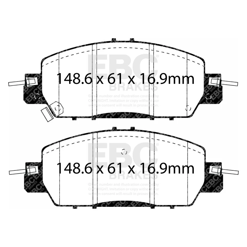 EBC 2016+ Honda Accord LX Sedan 2.4L Yellowstuff Front Brake Pads