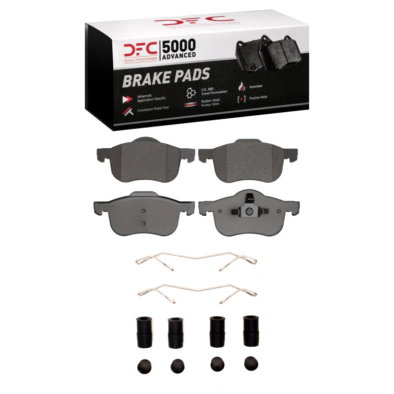 DFC 99-09 Volvo V70/S80/XC70/S60 Front 5000 Advanced Low Metallic Brake Pads and Hardware Kit
