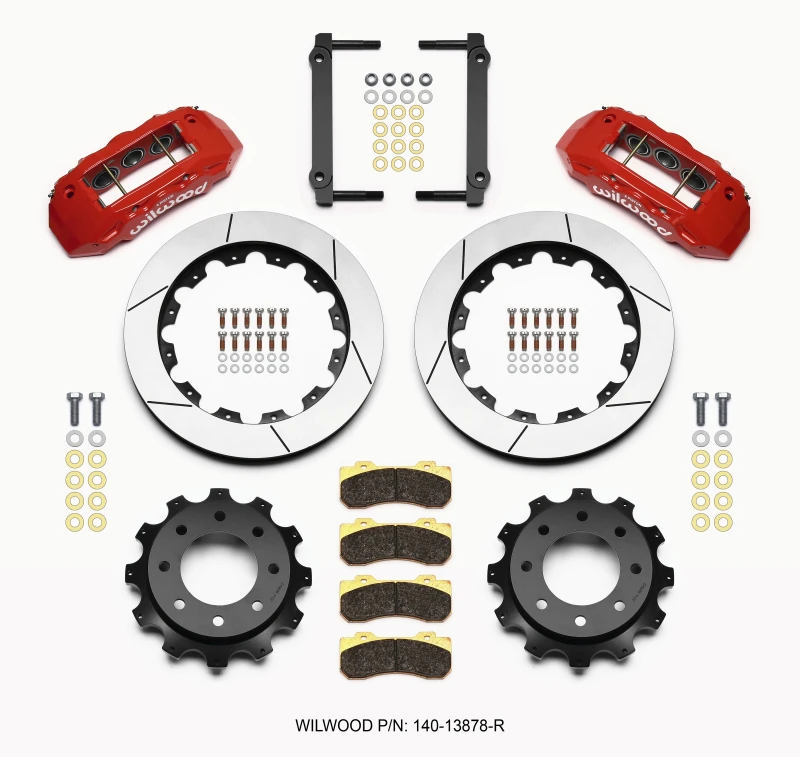 Wilwood TX6R Hinterrad-Kit 16,00 Zoll Rot 1999-2010 GM H2 / 2500 4,63 Cntr