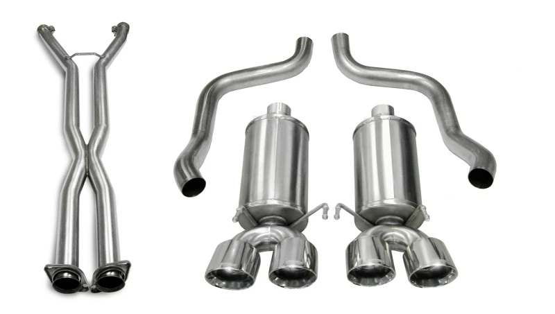 Corsa 06-08 Chevrolet Corvette C6 (A/T) 2.5in Xtreme Cat-Back Exhaust - 3.5in Twin Tips