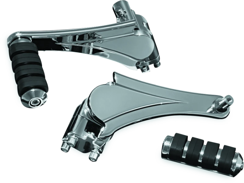 Kuryakyn Verstellbare Sozius-Fußrasten mit kleinen ISO-Pegs Chrom