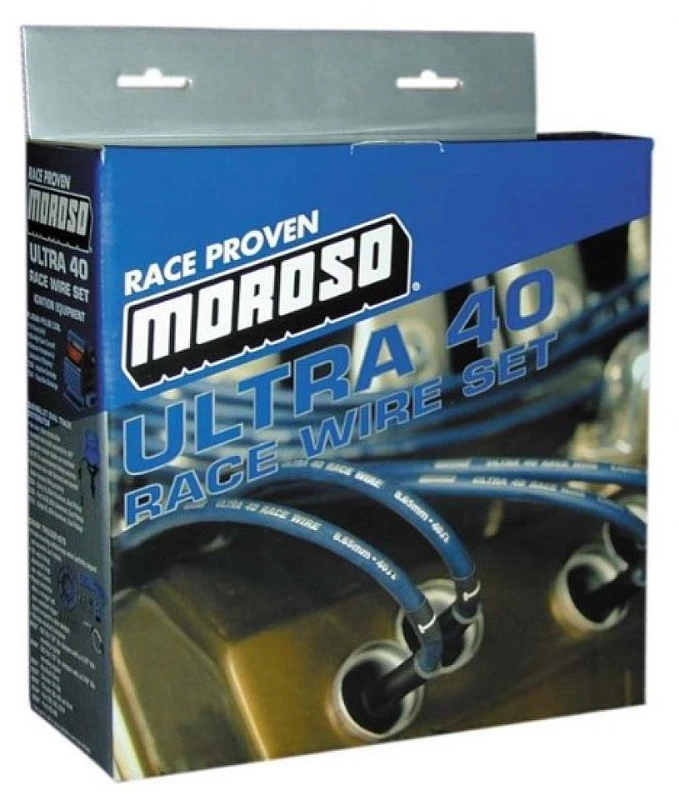 Moroso Chevrolet Big Block Ignition Wire Set – Ultra 40 – Sleeved – Non-HEI – 90 Degree – Black