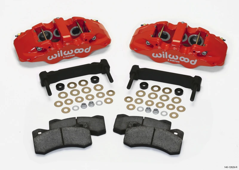 wilwood_140-12629-R-6797615919596 Wilwood AERO6 Vordere Bremse & Halterungs-Kit - Rot 97-13 C5/C6 Corvette mit OEM HD/Z51 Rotoren