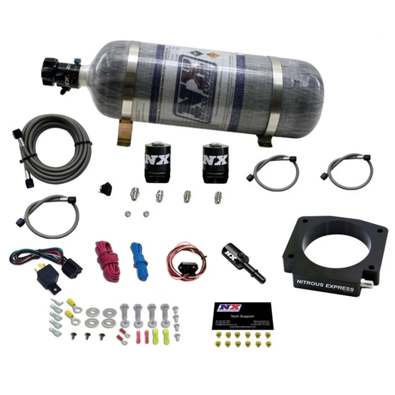 Nitrous Express 15-17 Ford Mustang GT350 5.2L Nitrous-Platten-Kit mit 12lb-Flasche
