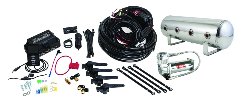 Air Lift Performance 3H (3/8 Luftleitung 2,5 Gallonen Polierte Aluminium-Tank VIAIR 444C Kompressor)