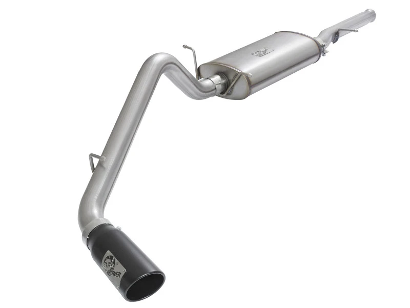 aFe MACHForce XP Auspuffanlagen Cat-Back Black Tip 09-17 GM Silverado 1500 4.3/5.3L RegCab SB/LB