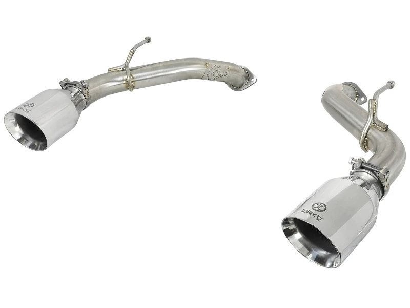 aFe POWER Takeda 2,5 Zoll 304 SS Axle-Back Auspuff mit polierten Endrohren 17-19 Infiniti Q60 V6-3,0L (tt)