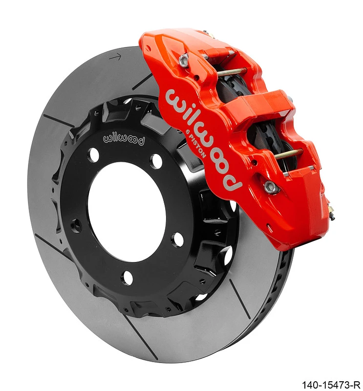 Wilwood AERO6 Vorderes Truck-Kit 14,25 Zoll Rot 2008-2015 Toyota Land Cruiser (J200) mit Leitungen