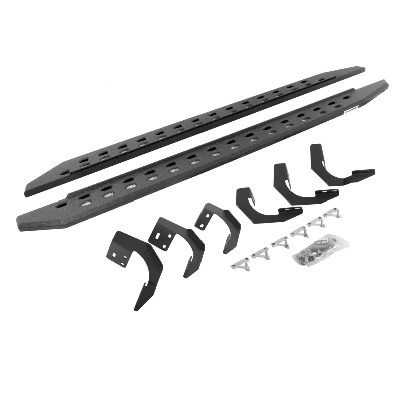 Go Rhino 19-22 Ram 1500 CC 4DR (Nicht Classic) RB20 Slim Laufbrett-Kit (mit Halterungen) - Bedliner Ct