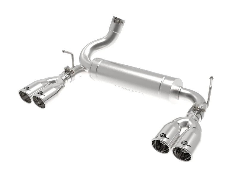 aFe Rebel Serie 2,5 Zoll 409 SS Axle-Back Auspuff Poliert 07-18 Jeep Wrangler (JK) V6-3,6L/3,8L