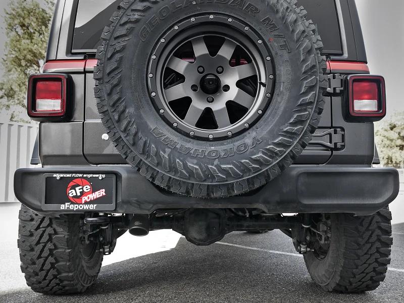 aFe MACH Force-Xp 2.5in 409SS Catback High-Tuck Exhaust 18-21 Jeep (JL) 3.6L 4-Door - Black Tip