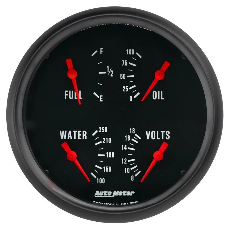 Autometer Z-Series Quad 5in. - 0 OhmE-90 OhmF