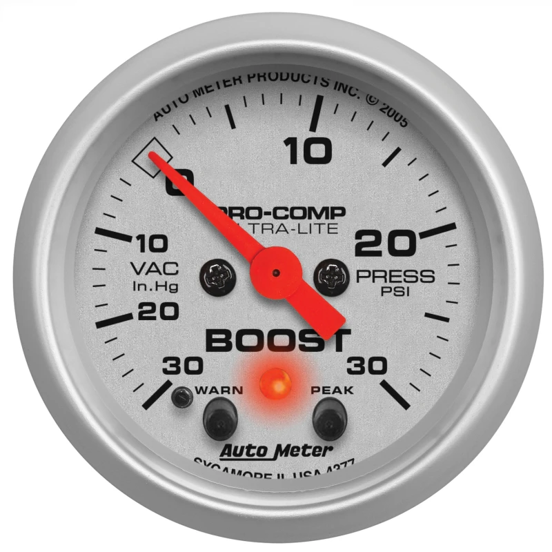 Autometer Ultra-Lite 52mm 30 PSI Electronic Boost Gauge