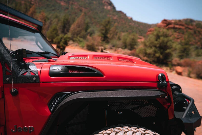 DV8 Offroad Heat Dispersion Motorhaube für 2018+ Jeep Wrangler JL / 2020+ Jeep Gladiator JT