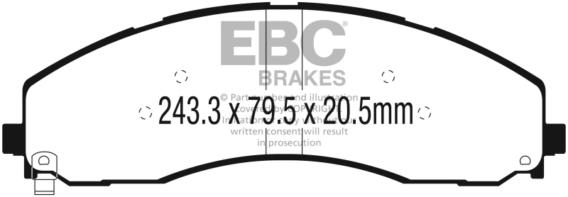 EBC 2017+ Ford F-450 Bluestuff Front Brake Pads