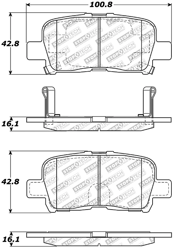 StopTech Street Select Brake Pads - Front