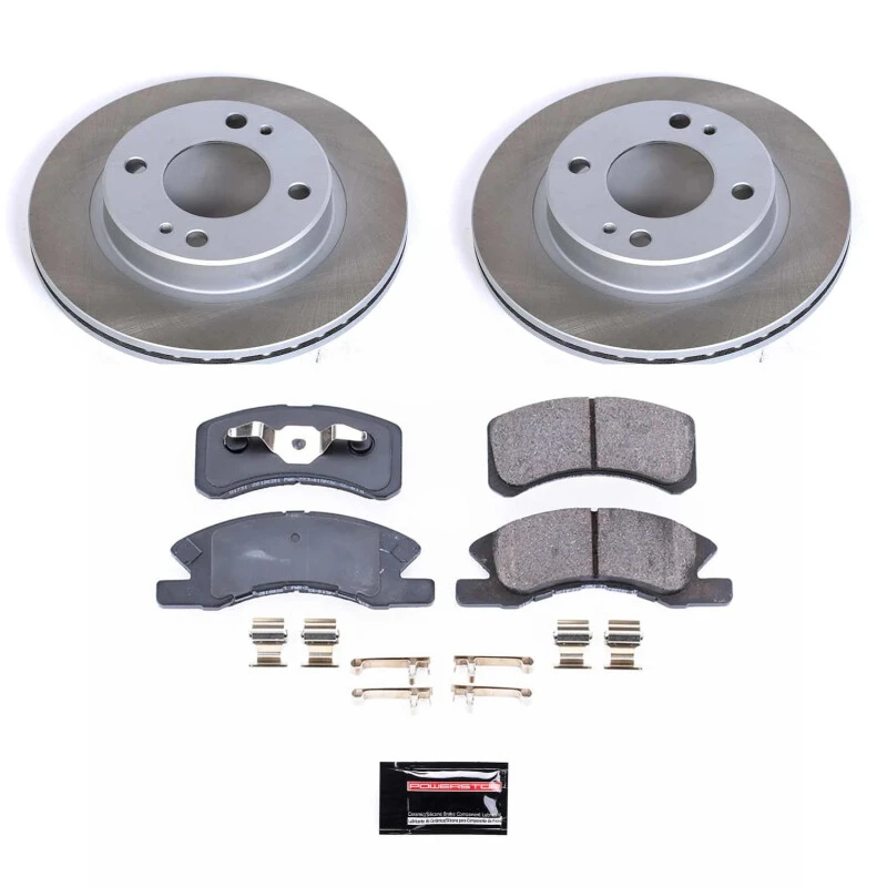 Power Stop Front Semi-Coated Rotor Kit for 14-15 Mitsubishi Mirage