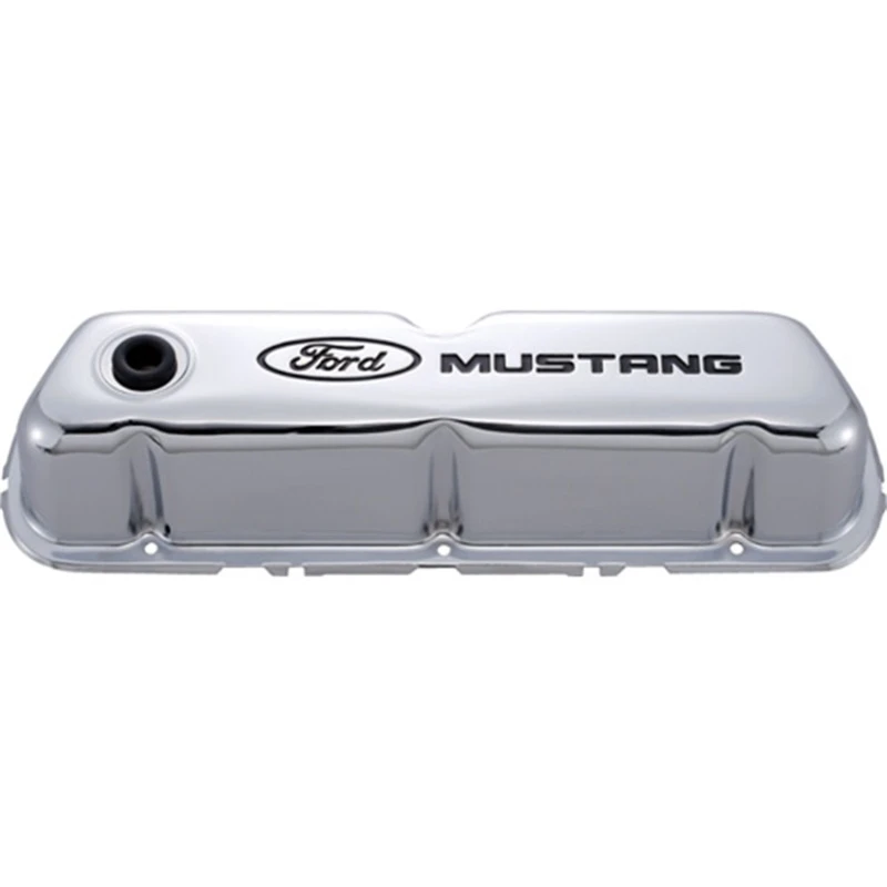 Ford Racing Ford Mustang Logo Stahl Chrom Ventildeckel