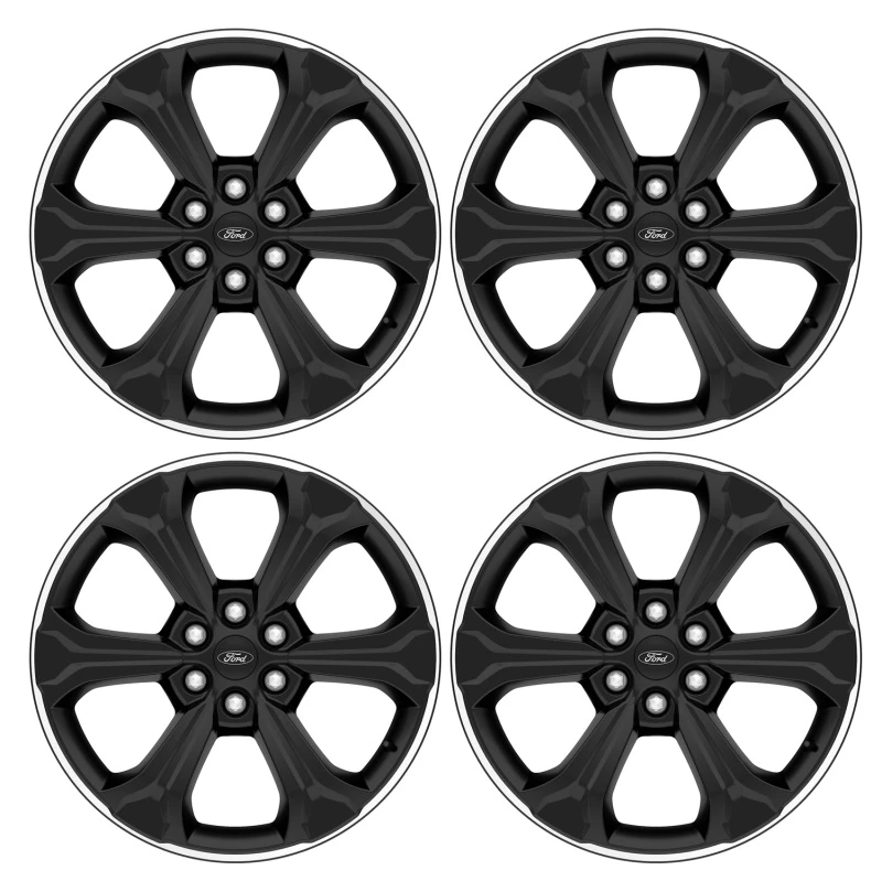 Ford Racing 15-23 F-150 22-Zoll-Radkit - Schwarz mit bearbeiteter Oberfläche