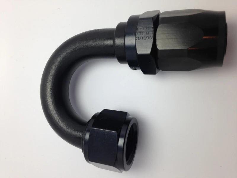 Fragola -12AN x 180 Degree Pro-Flow Hose End - Black