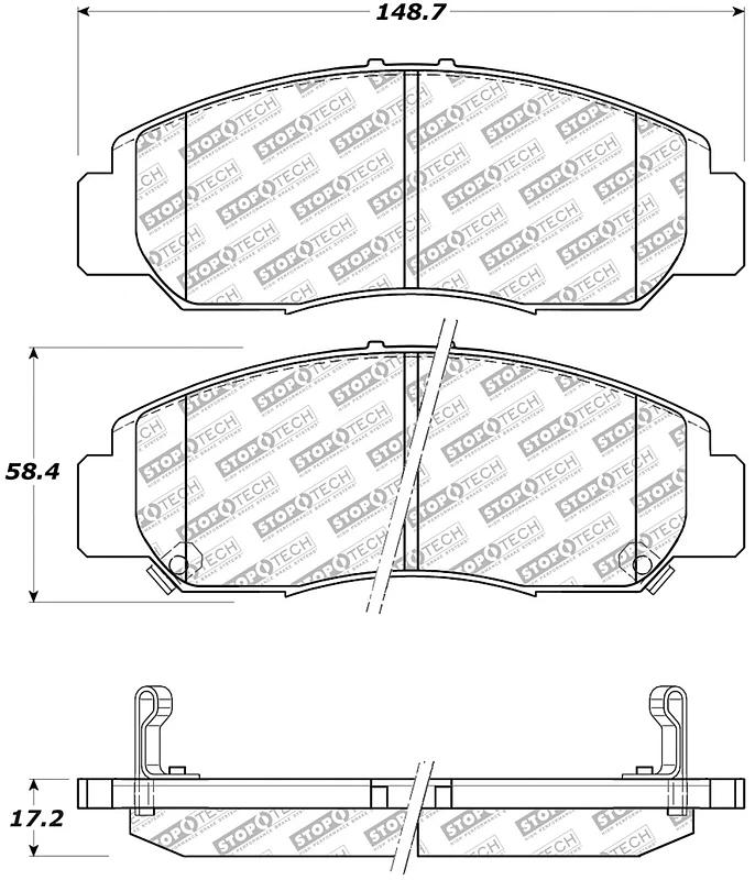 StopTech Street Select Brake Pads - Front