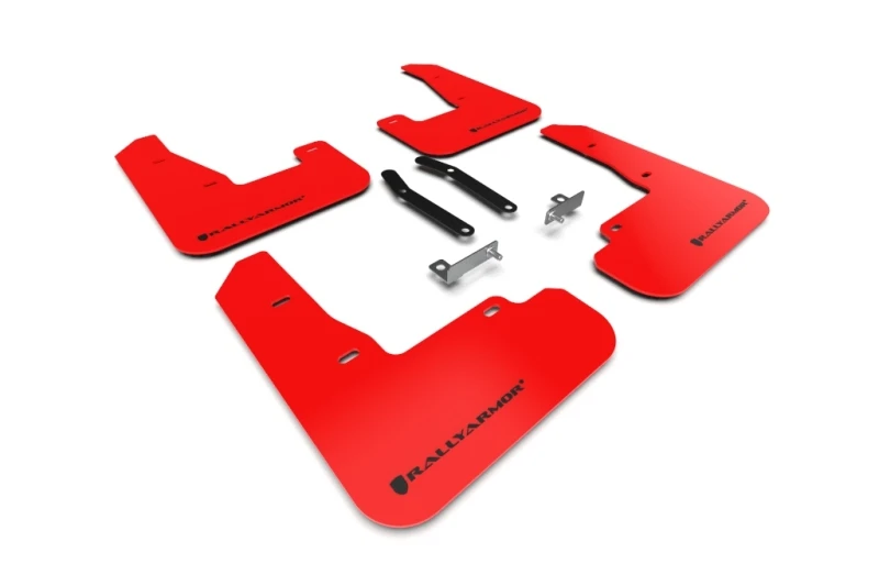 Rally Armor 19-21 Hyundai Elantra GT N Line/i30 Rote UR Schlammschutz mit schwarzem Logo