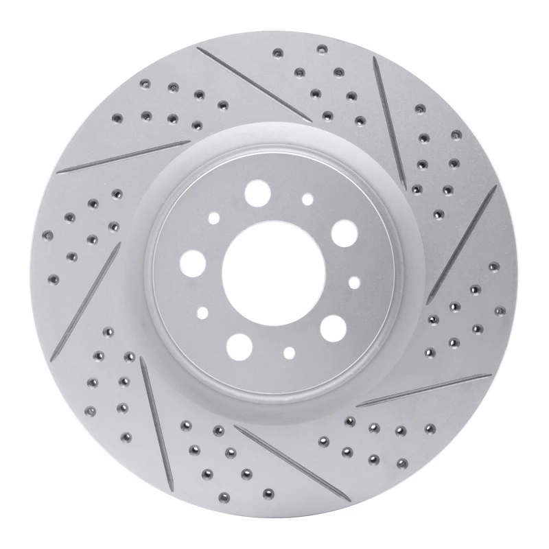 DFC 04-07 Volvo V70 Front Right Drilled & Slotted Geoperformance Rotor