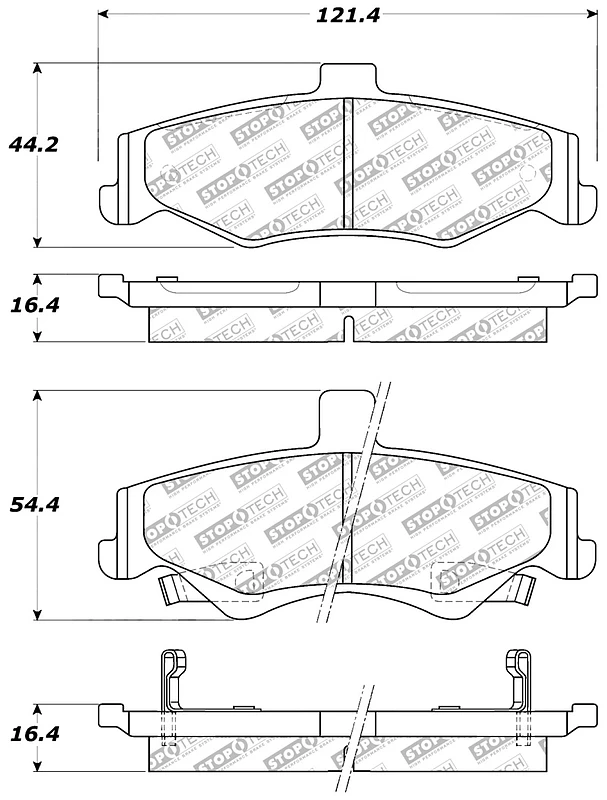 StopTech Street Select Brake Pads - Rear