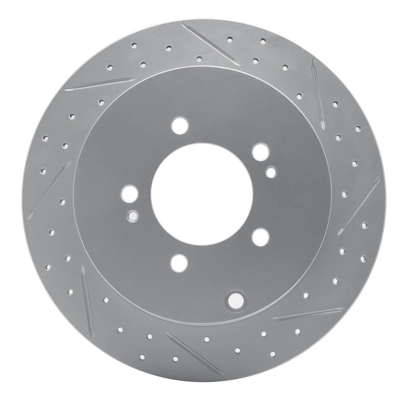 DFC 07-15 Mitsubishi Lancer Rear Right Drilled & Slotted Geoperformance Rotor