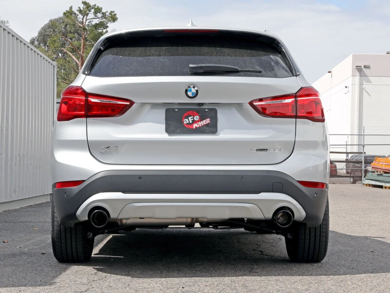 aFe MACHForce XP Auspuff Axle-Back 15-21 BMW X1 2.0L (t) (SS mit schwarzen Endrohren)