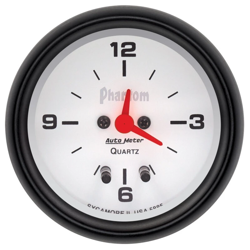 AutoMeter Gauge Clock 2-5/8in. 12HR Analog Phantom