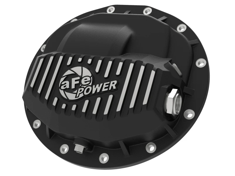 aFe Power Pro Series Hinterachs-Differentialabdeckung Schwarz mit bearbeiteten Rippen 13-18 RAM Diesel-LKW L6-6.7L