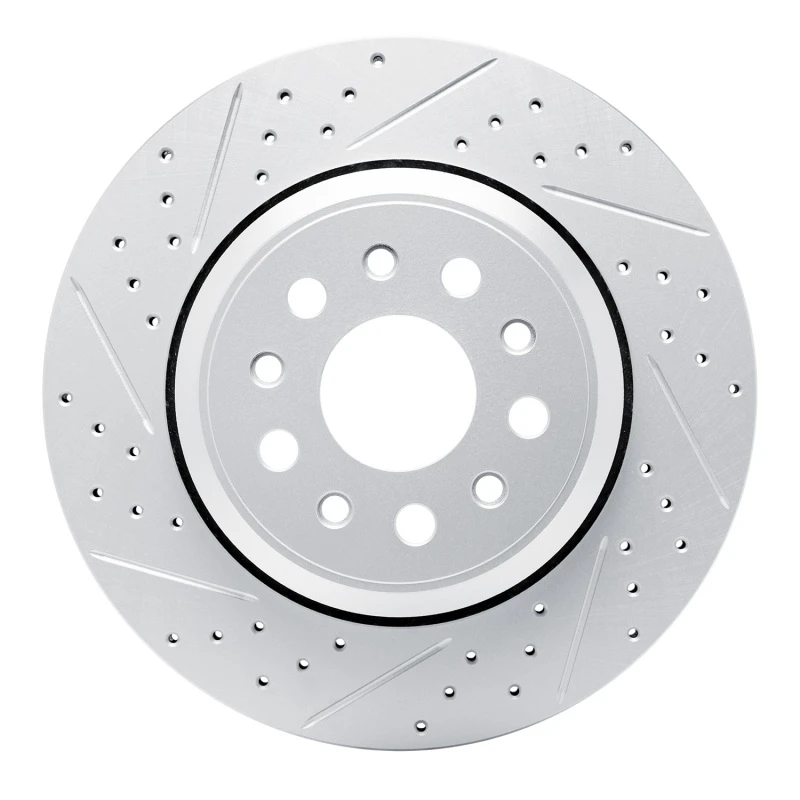 DFC 14-16 Maserati Ghibli Rear Left Drilled & Slotted Geoperformance Rotor
