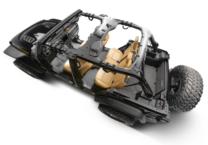 BedRug 2018+ Jeep JL 4-Türer 6-teiliges Laderaumauskleidungssatz mit Gap Hider