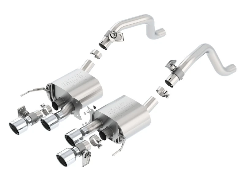 Borla 14-15 Chevy Corvette C7 6.2L RWD mit AFM & NPP ATAK-Typ Dual Rd Rolled Center Rear Exit Auspuff
