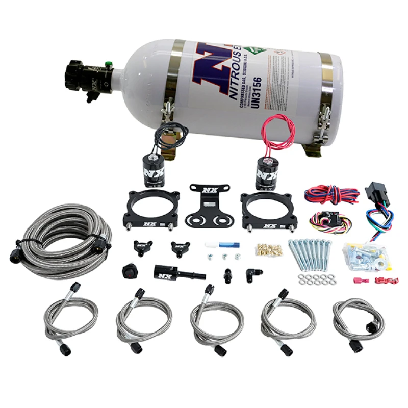 Nitrous Express Doppel-Drosselklappen-Plattensystem für 2024+ Ford Mustang 5.0L mit 10lb-Flasche