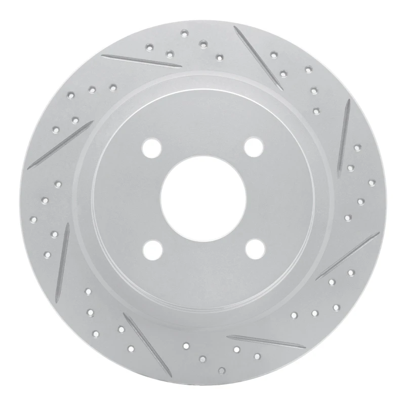 DFC 02-04 Ford Focus Rear Right Drilled & Slotted Geoperformance Rotor