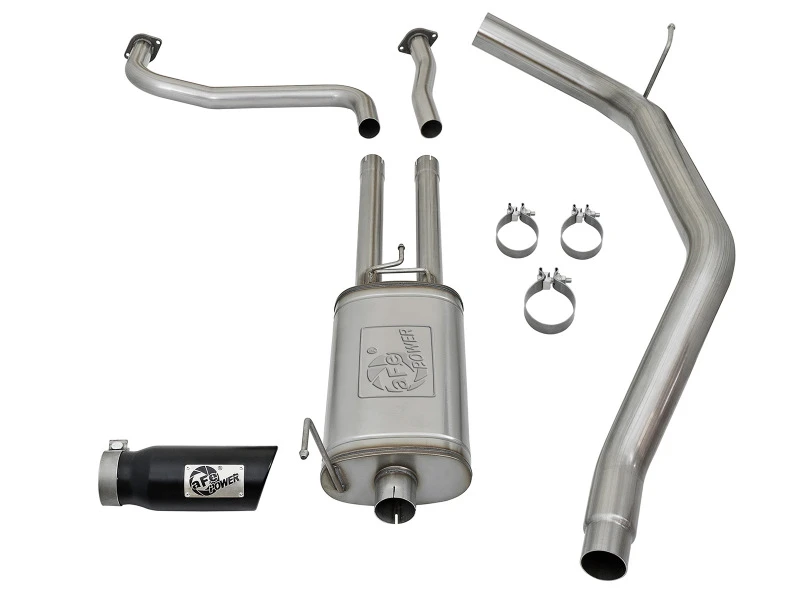 aFe MACHForce XP 2,5-Zoll-Kat-Back-Abgasanlage mit schwarzer Spitze Nissan Frontier 17-19 V8-5,6L