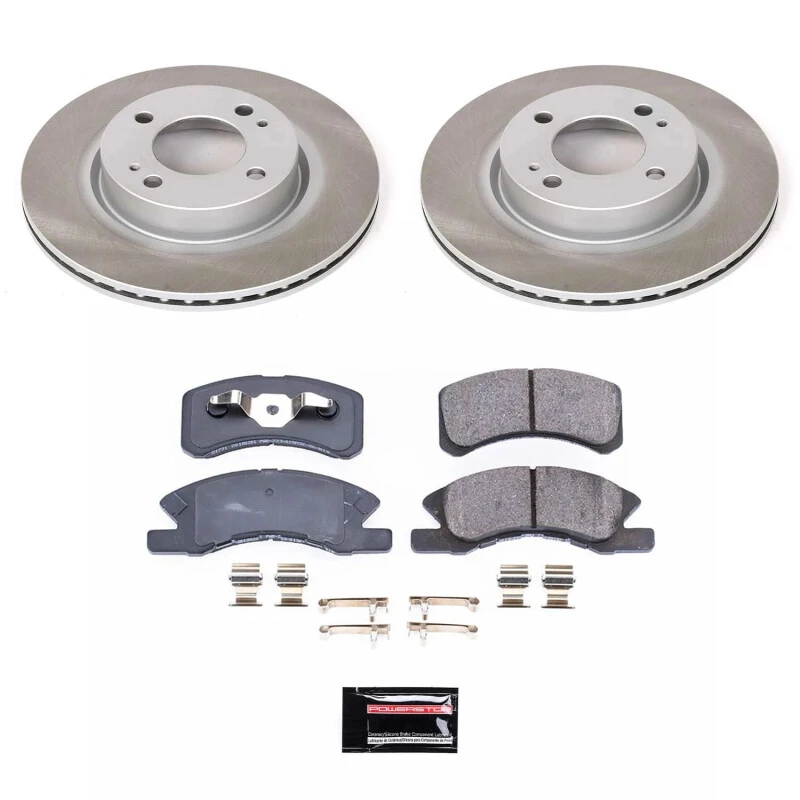 Power Stop Front Semi-Coated Rotor Kit for 17-20 Mitsubishi Mirage G4