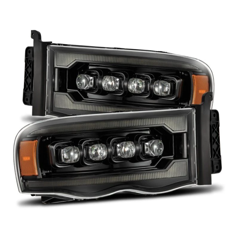 AlphaRex 02-05 Dodge Ram 1500 NOVA LED Proj Scheinwerfer Alpha Black mit aktivem Licht/Seq Signal