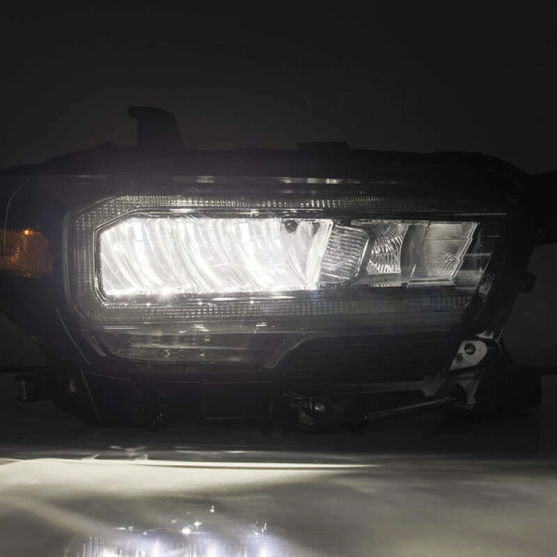 AlphaRex 16-23 Toyota Tacoma LUXX-Series LED Crystal Headlights - Alpha-Black