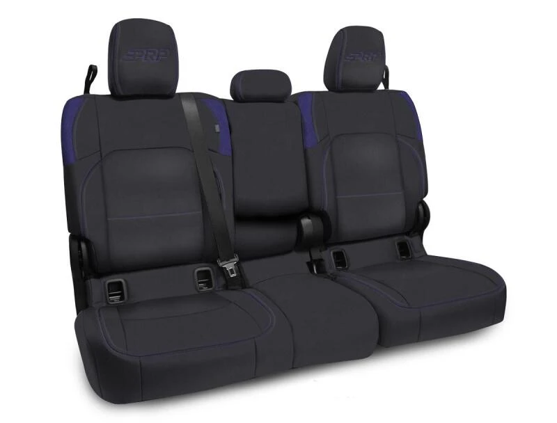 PRP Jeep Wrangler JT Rear Bench Covers - with Armrest - Black/Purple