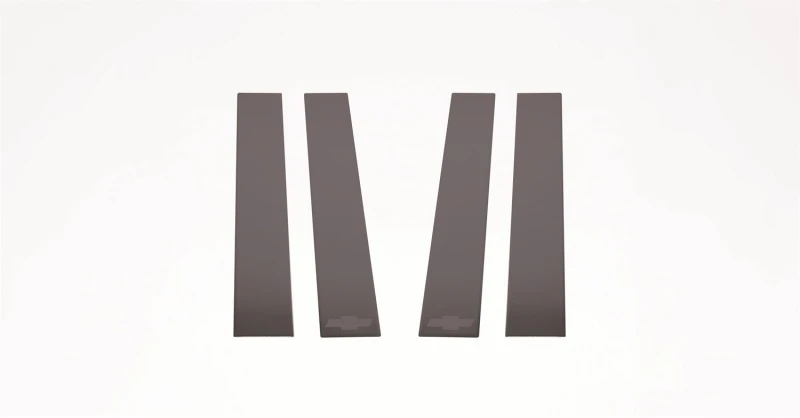 Putco 14-18 Chevy Silverado LD - Fits Double Cab/Crew Cab - 4pcs Black Platinum Pillar Posts