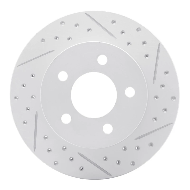 DFC 90-99 Jeep Grand Cherokee Front Right Drilled & Slotted Geoperformance Rotor