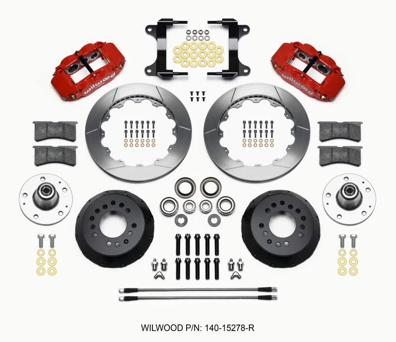 Wilwood Narrow Superlite 6R Vorderes Naben-Kit 12,88 Zoll Rot 82-92 Camaro/Firebird
